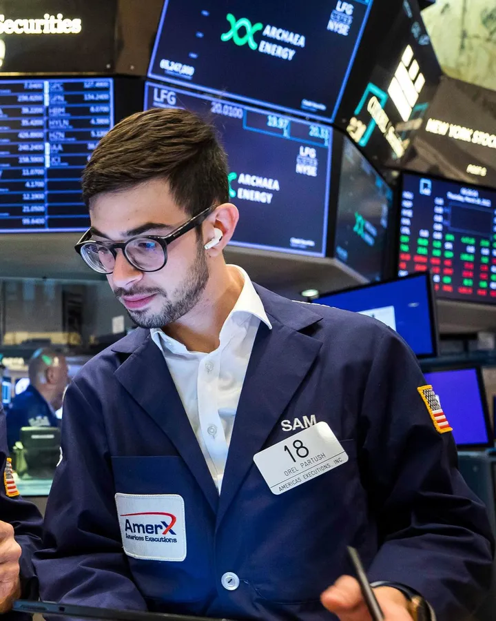 Orel Partouche on the New York Stock Exchange trading floor