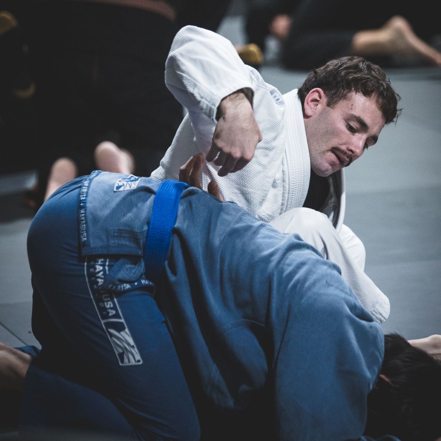 BJJ instructor demonstrating technique on adult student at Phoenix Training Centre