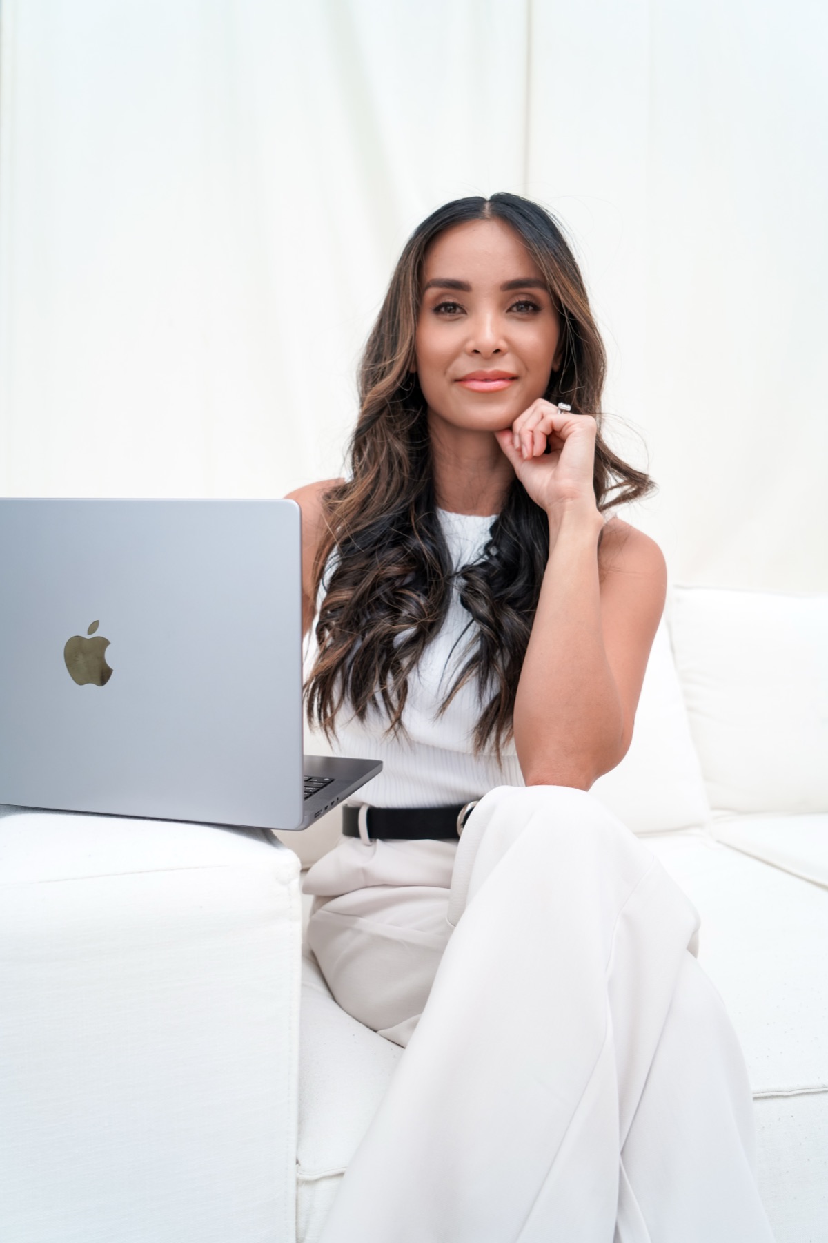 Renee working with a founder