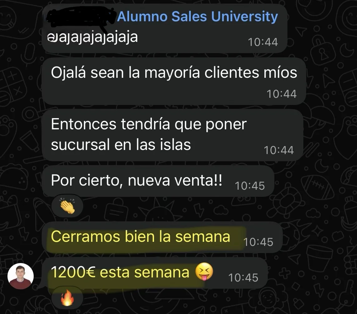 Testimonio cliente Sales University