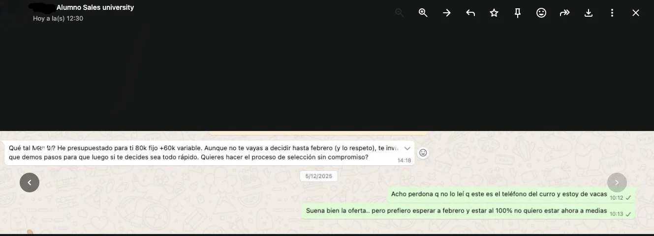 Testimonio cliente Sales University