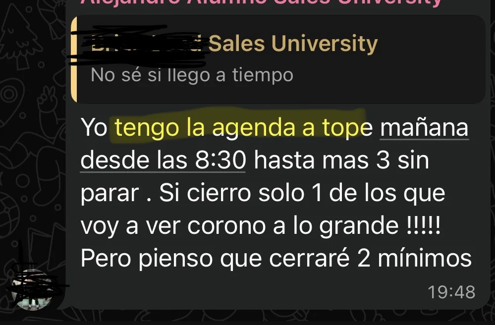 Testimonio cliente Sales University