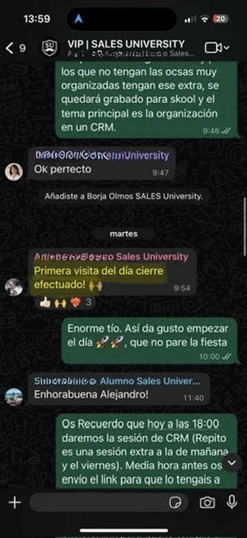 Testimonio cliente Sales University