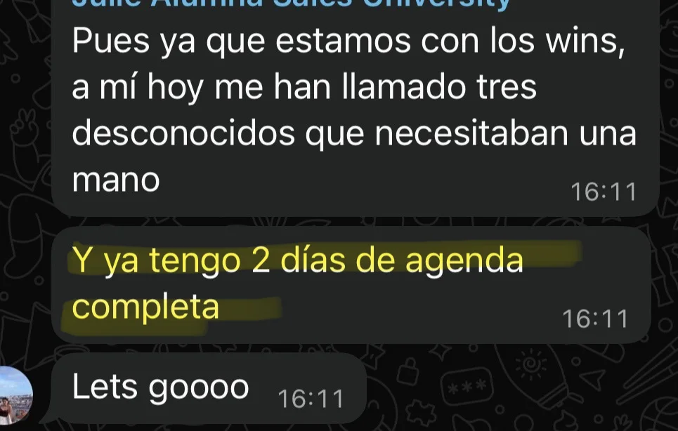 Testimonio cliente Sales University