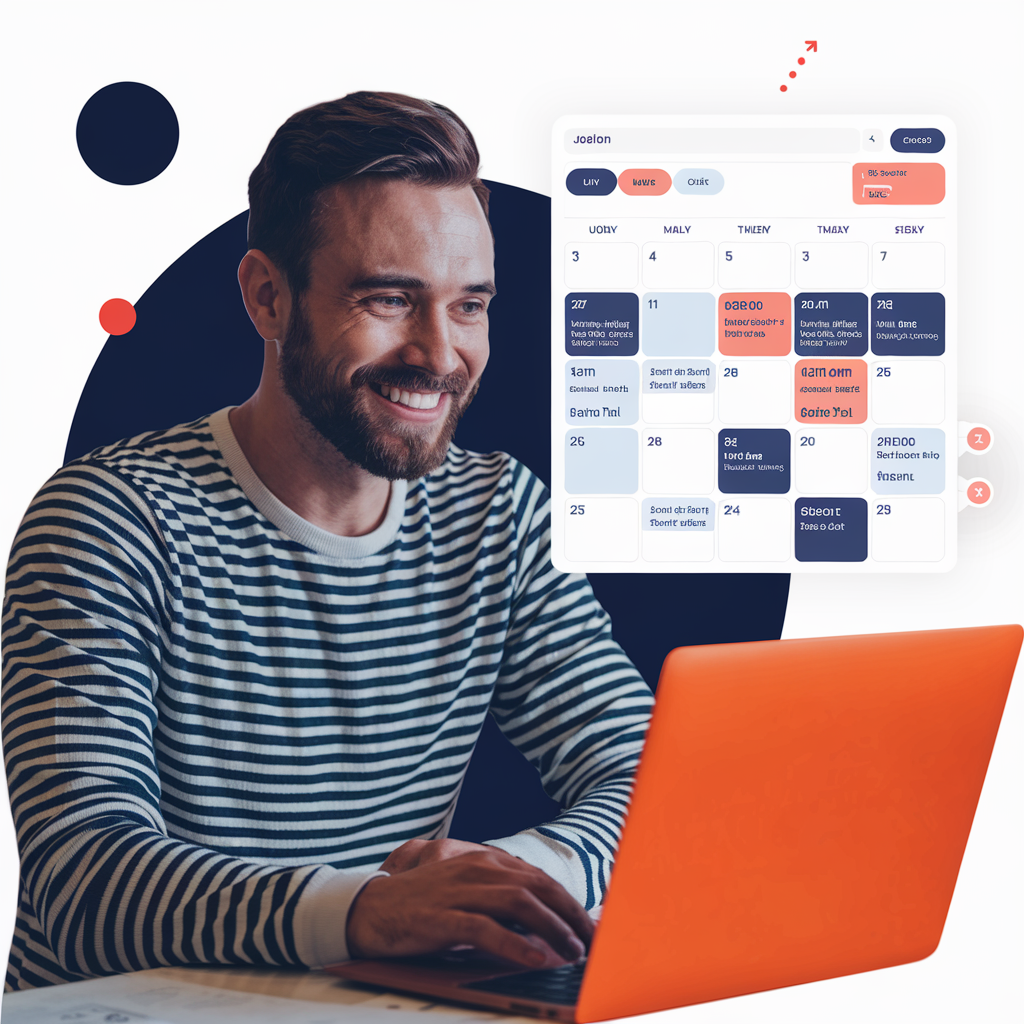 Empresaria con calendario de citas activo