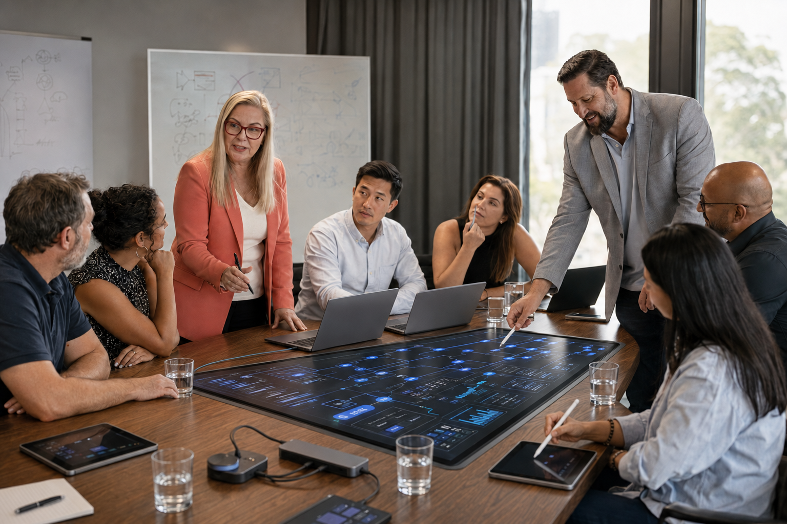Michelle Hill facilitating an AI Roadmap Workshop session with a client