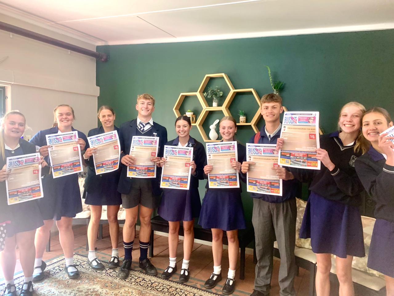 Learners at a participating school with AWSUM editions