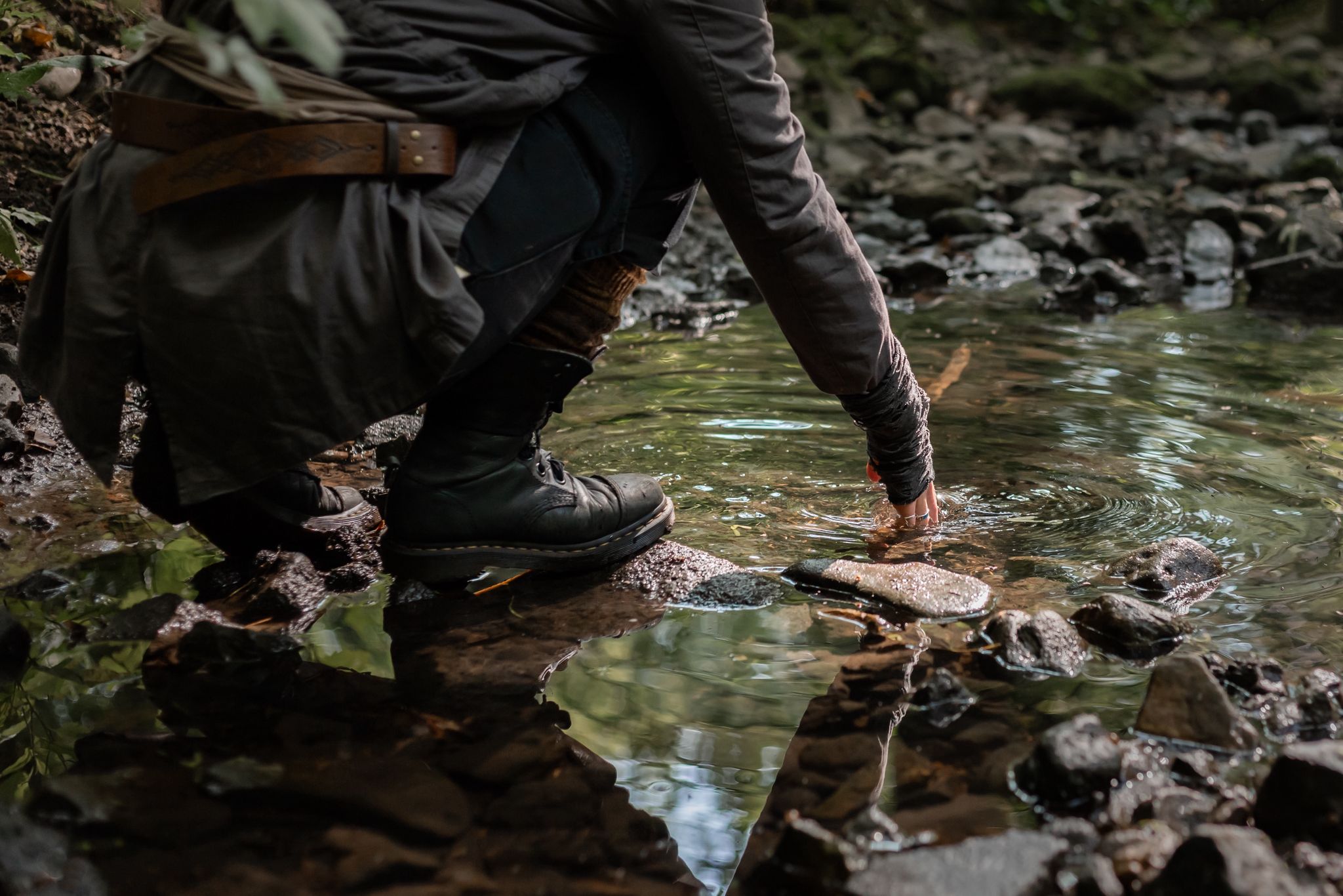 A reflective moment in nature