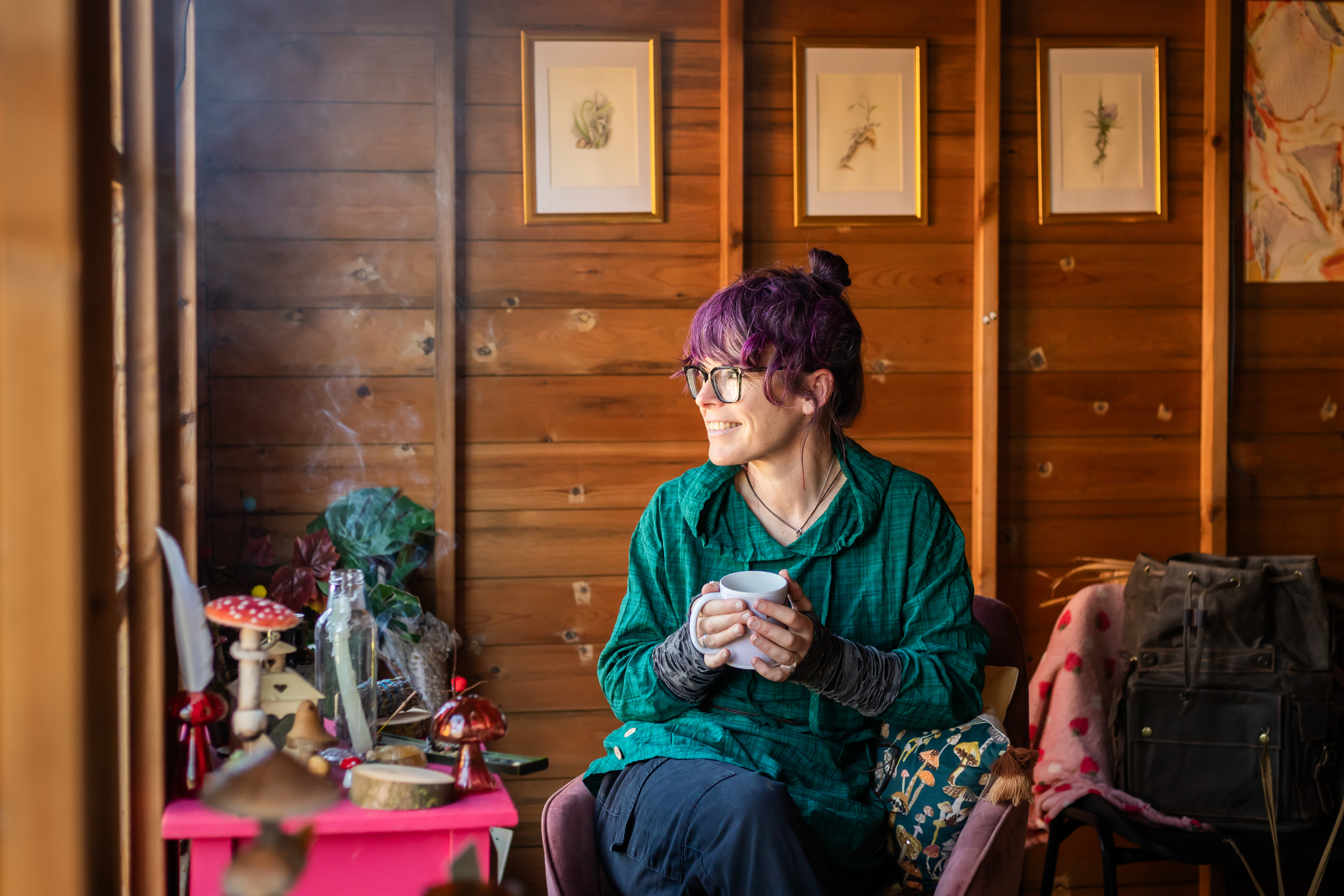 Kylie Dixon in her creative workspace