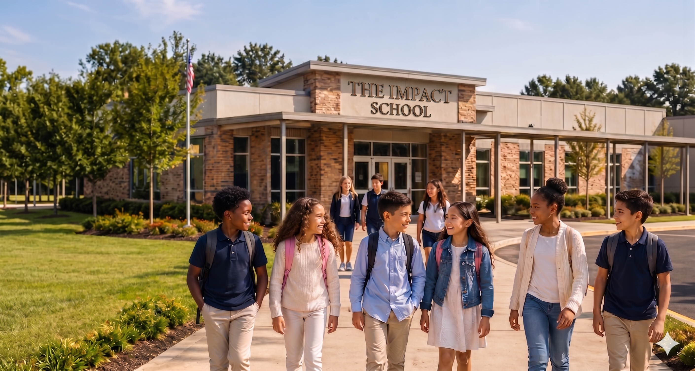 Students learning at The Impact School