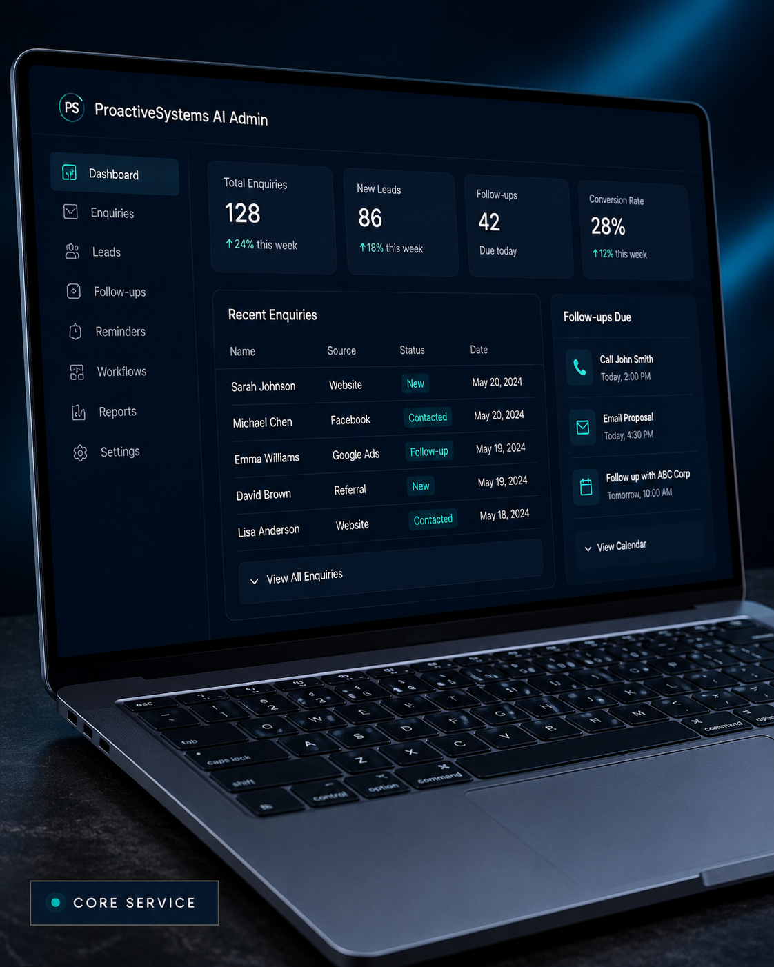 Automation systems running enquiry and follow-up workflows