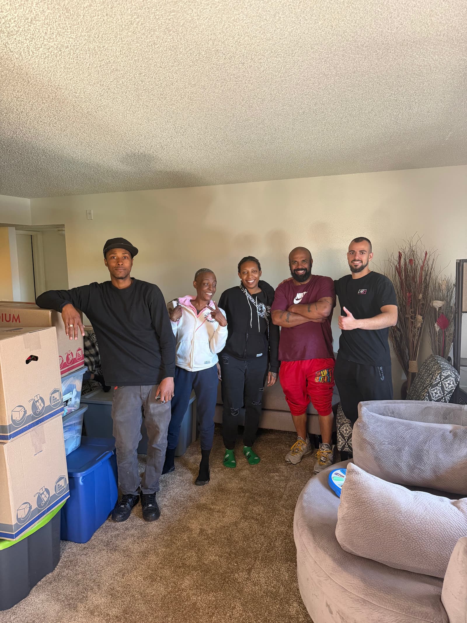 Flex Movers movers wrapping furniture for transport in Las Vegas