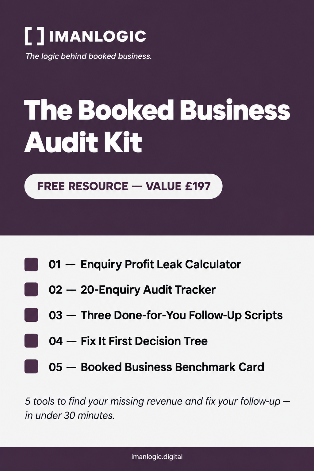 Booked Business Audit Kit cover