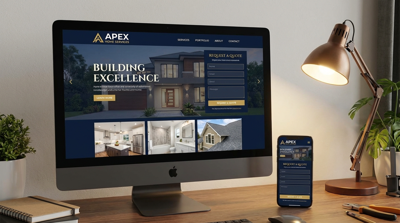 Professional contractor website design