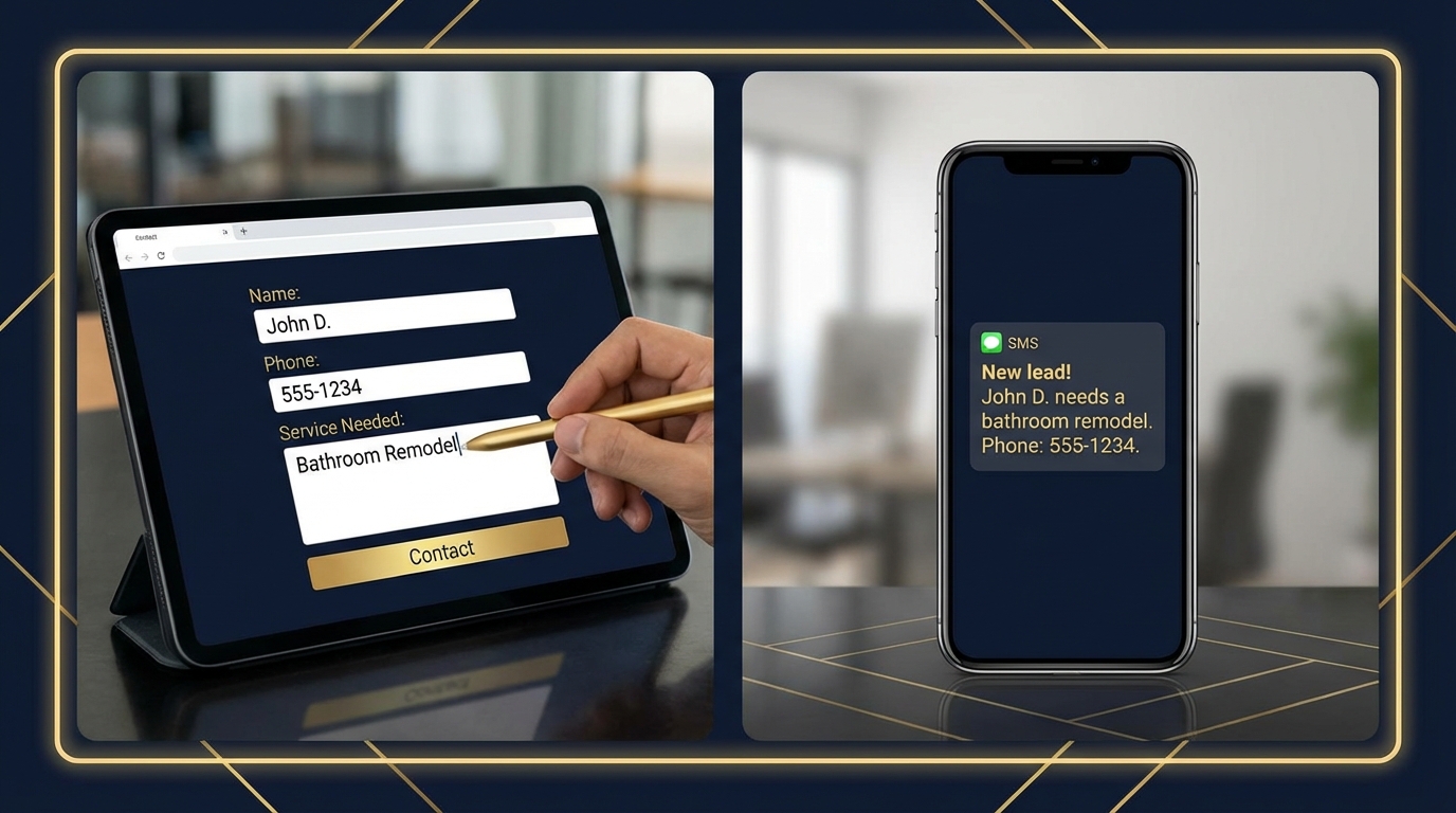 Lead capture form and phone text
