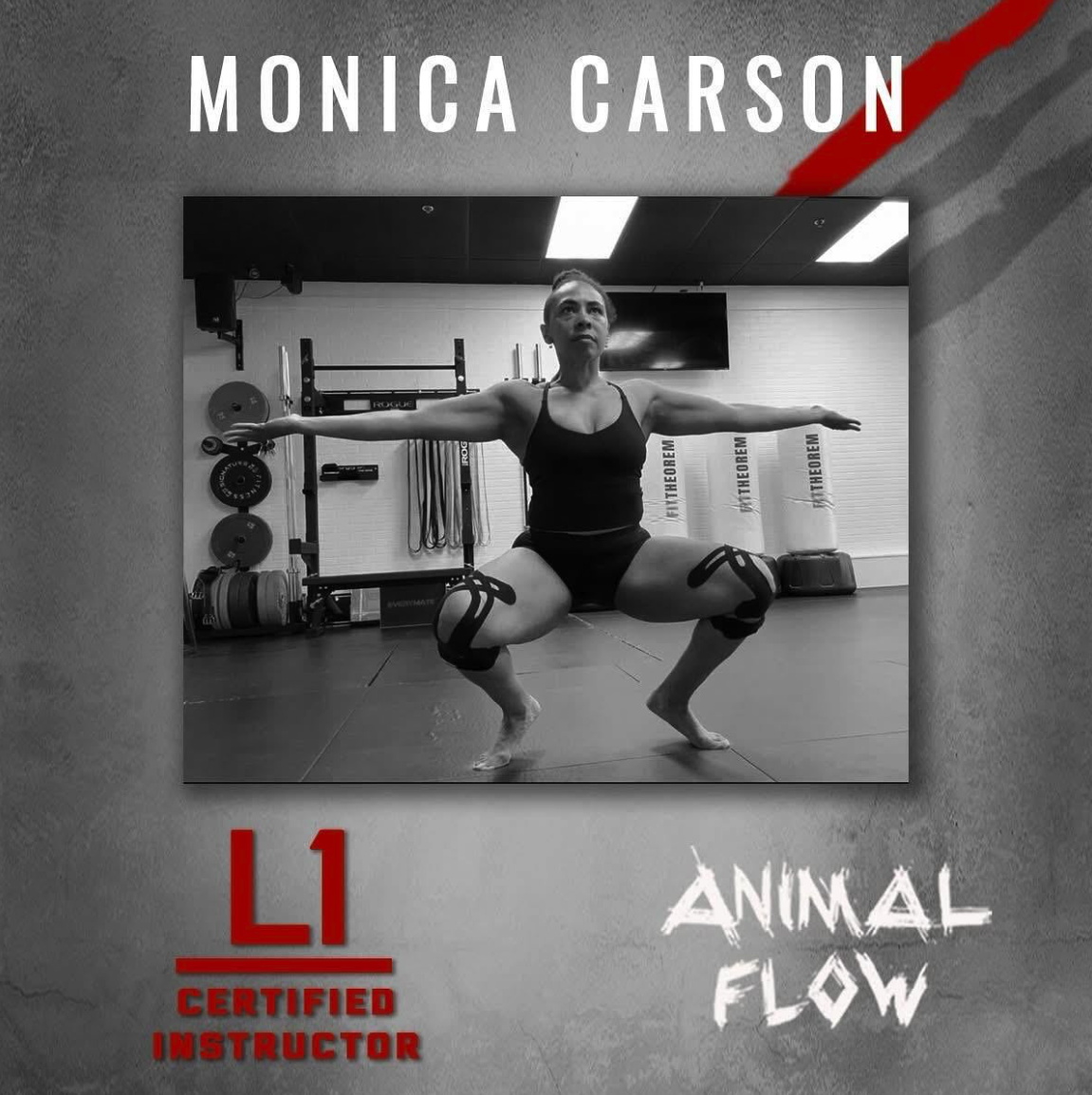 Monica Carson, L1 Certified Instructor and Animal Flow Trainer