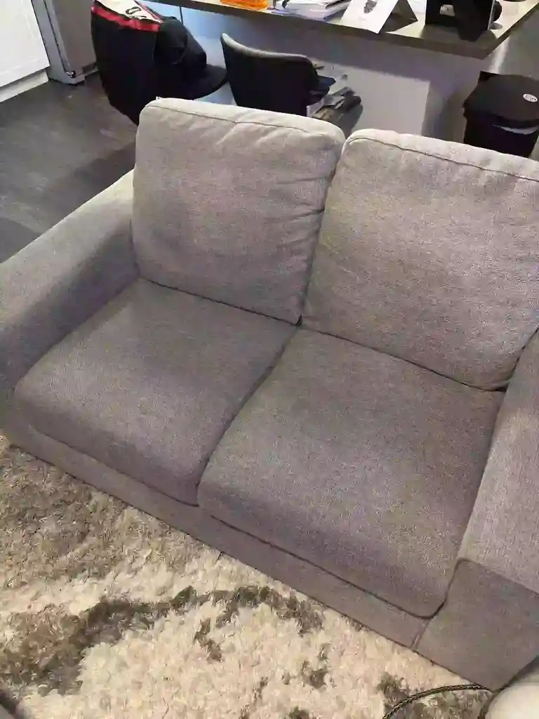Hard water microfiber water rings on Highlands Ranch upholstery — Douglas County mineral deposits