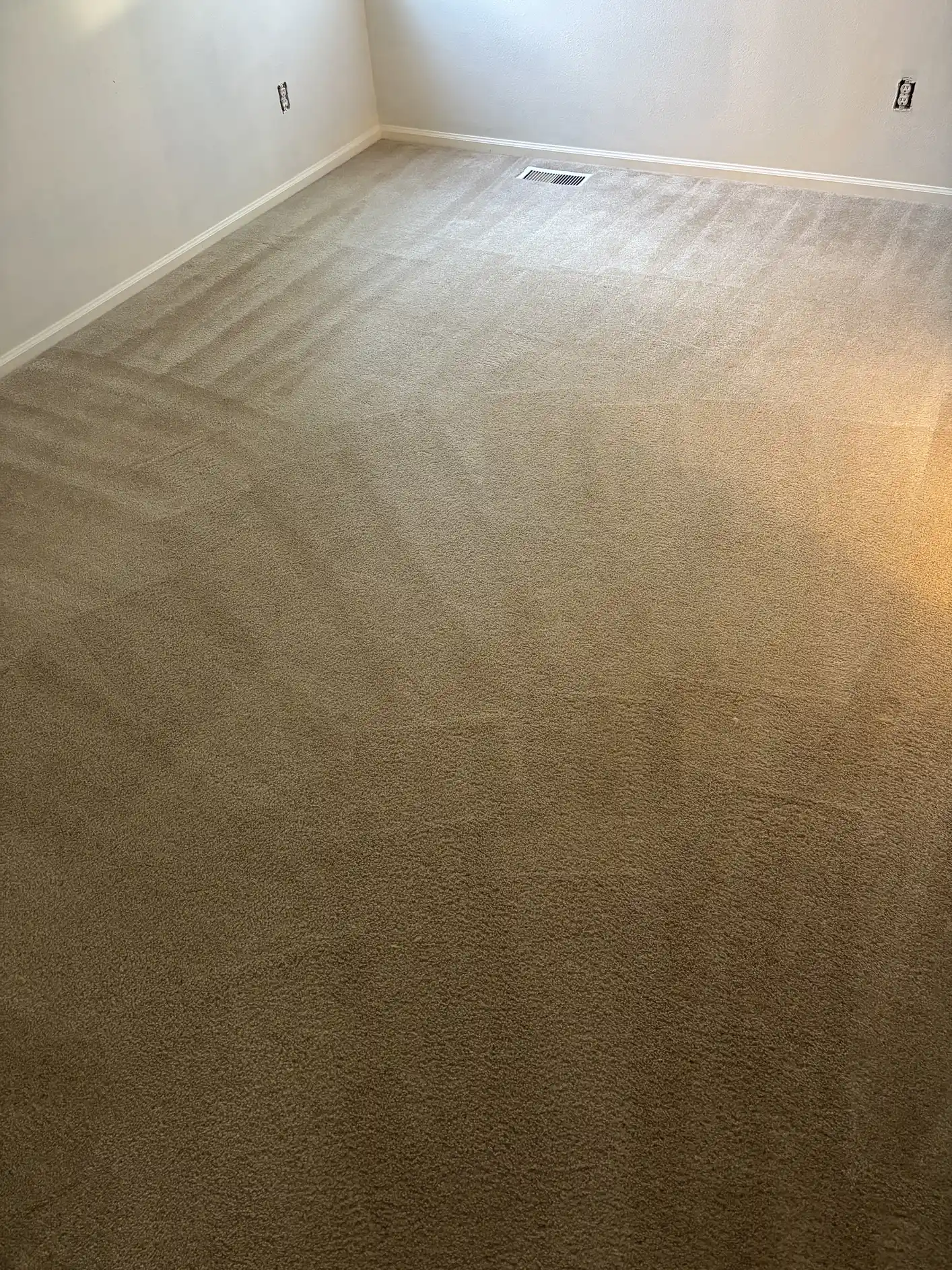 After shot, clean carpet, same angle