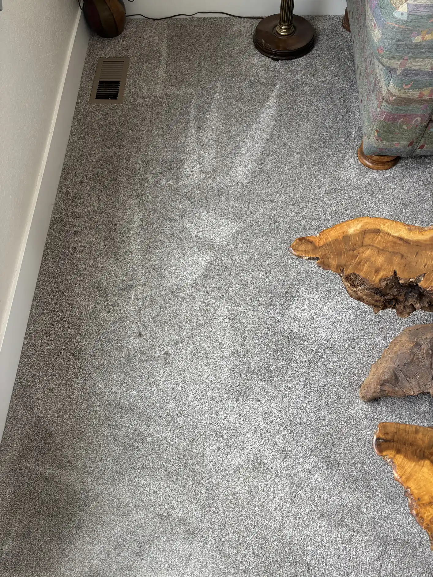 After shot, clean carpet