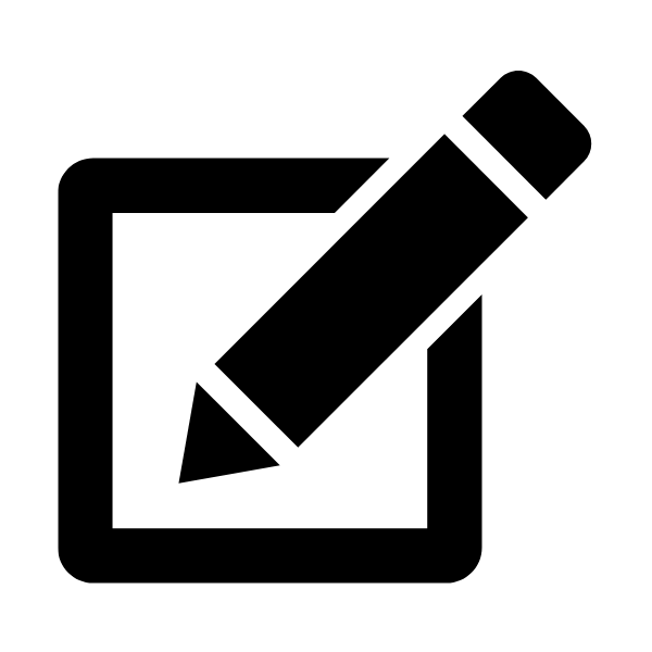 Black icon of a fountain pen nib drawing a squiggly line on a laptop screen, symbolizing digital writing or graphic design.