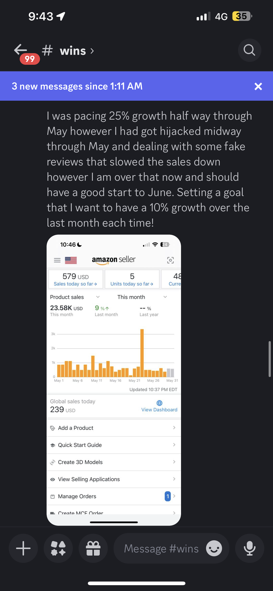 Student Amazon sales screenshot.