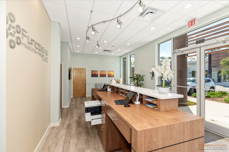 Functional Health and Weight Loss of Lake Nona reception area with practice logo on the wall