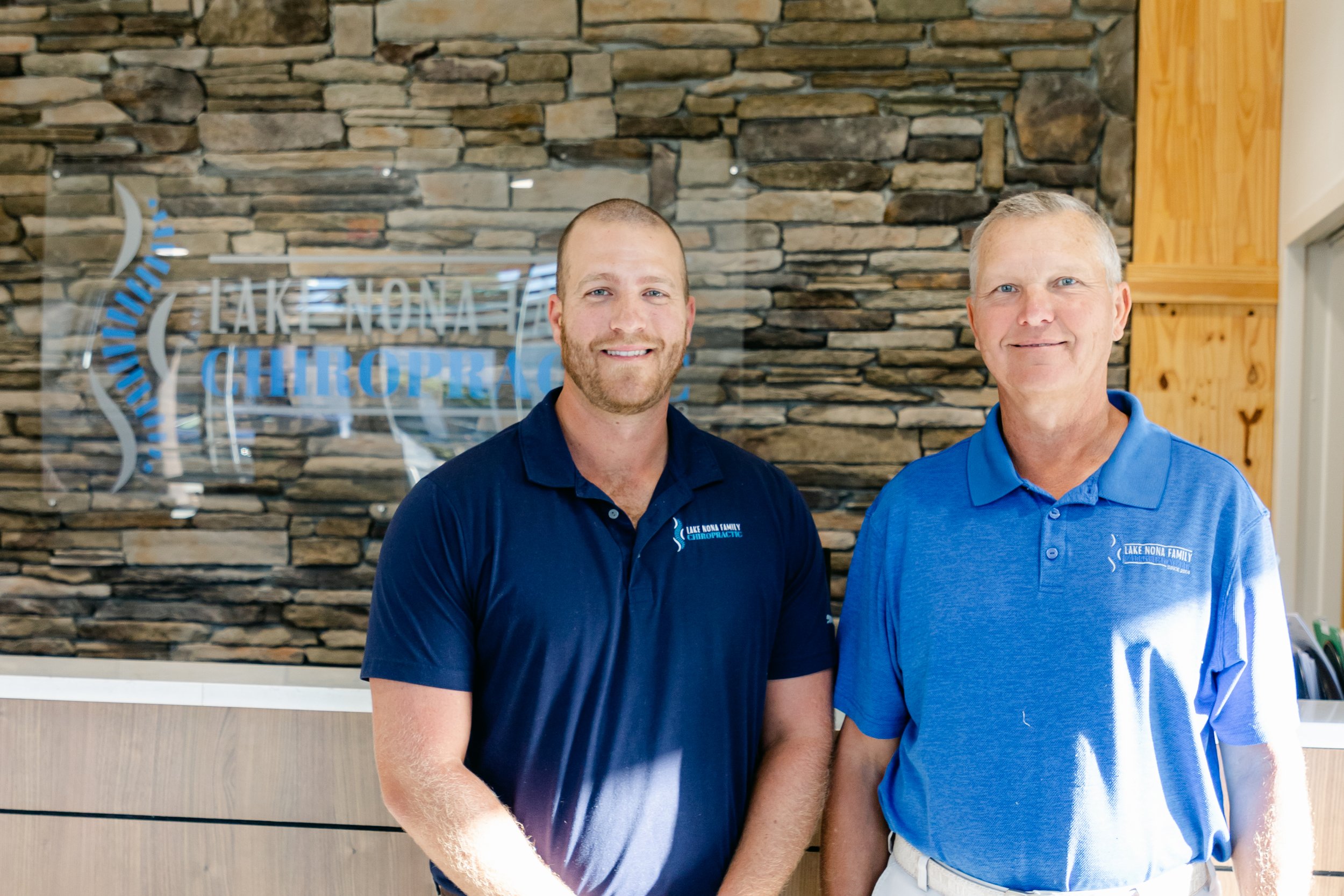 Dr. Frank Berzanskis Jr. and Dr. Frank Berzanskis Sr. at Lake Nona Chiropractic