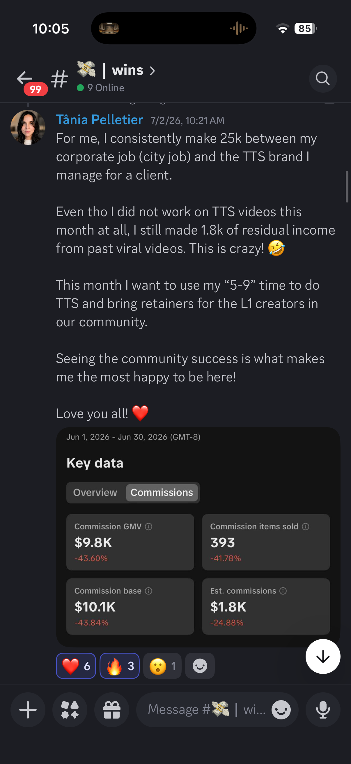 Tânia Discord screenshot