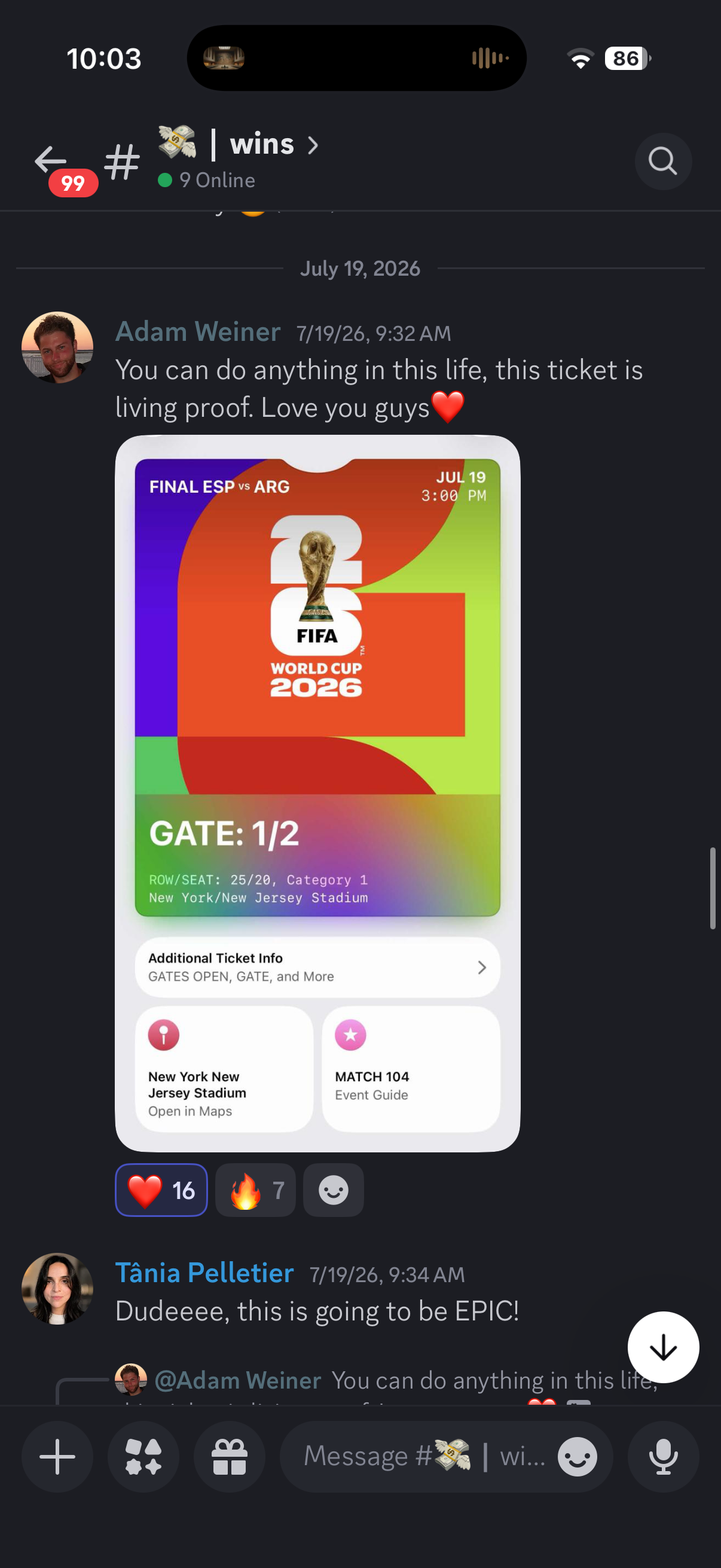 Adam Discord screenshot