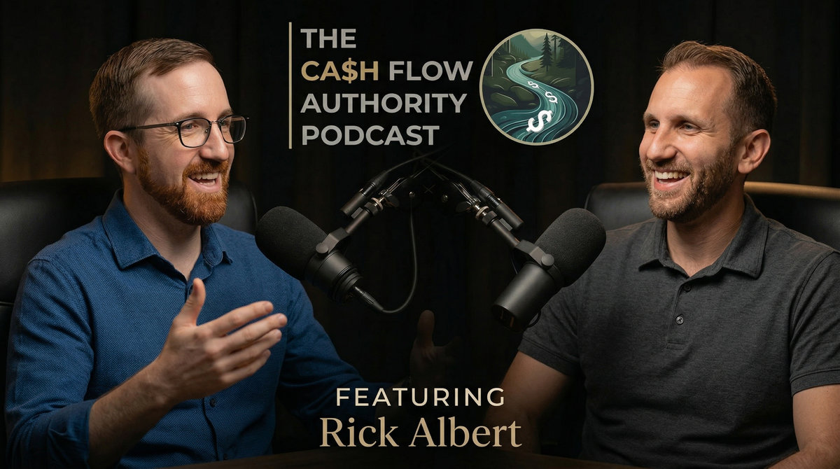 Rick Albert on The Cash Flow Authority Podcast discussing house hacking and scaling rental portfolios