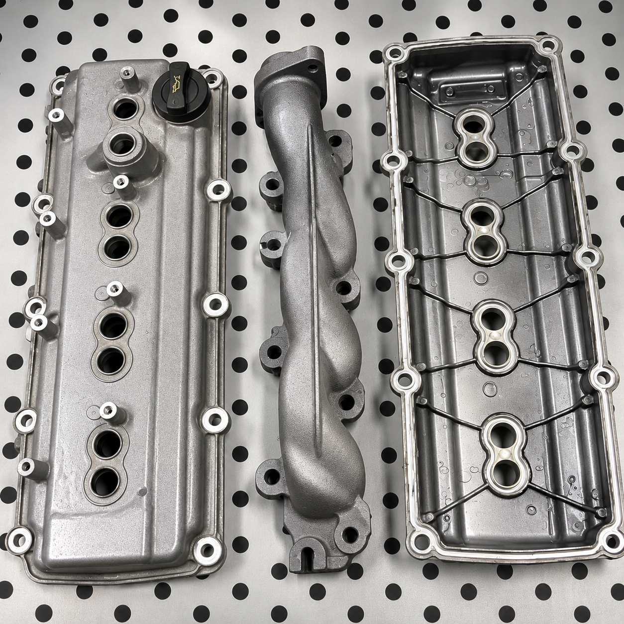 During powder coating — abrasive blast pre-treatment