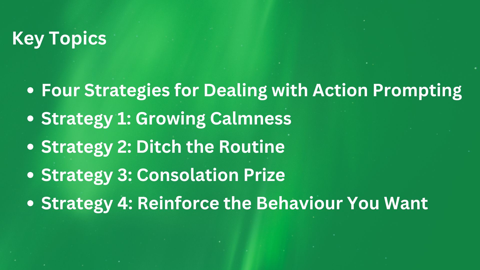 Key Topics for this blog post