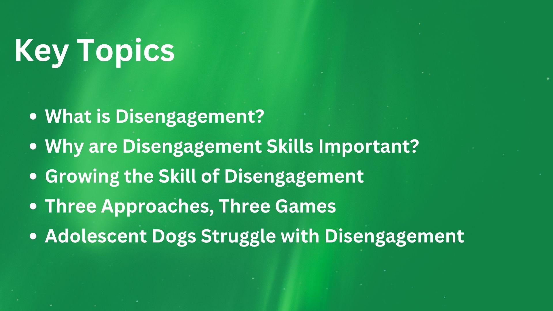 Five key topics in this blog post Five key topics in this blog post