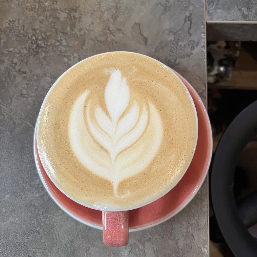 Latte art az Oberon Cafeban