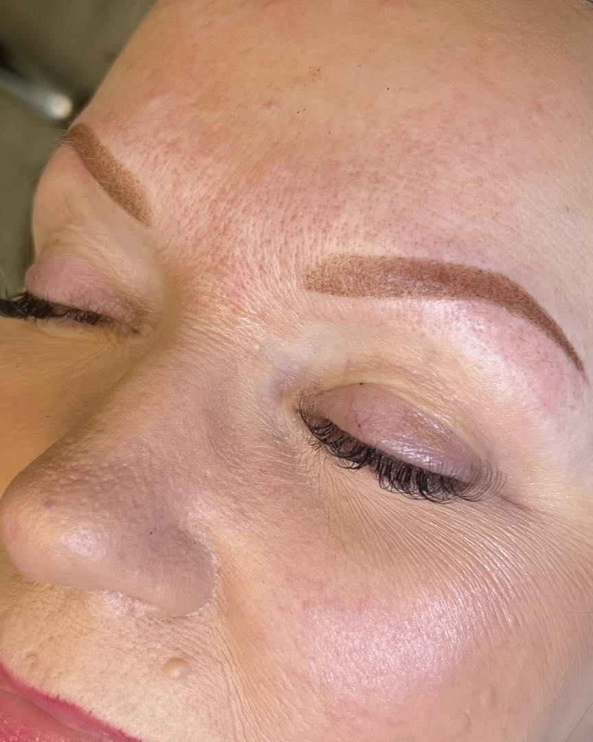 Combination brows makeup tattoo result – Rebecca PMU Cornwall