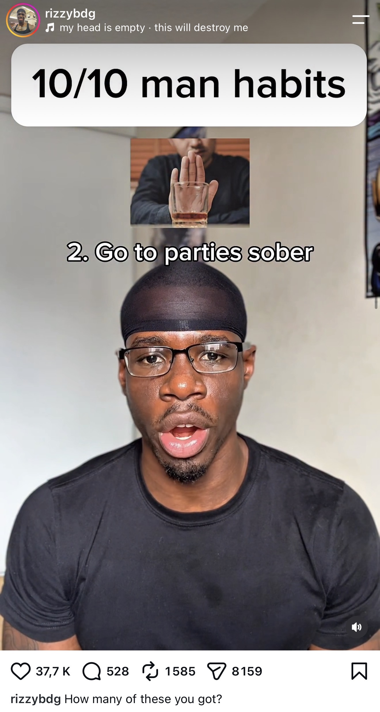 Reel de @rizzybdg : 37,7 k j'aime