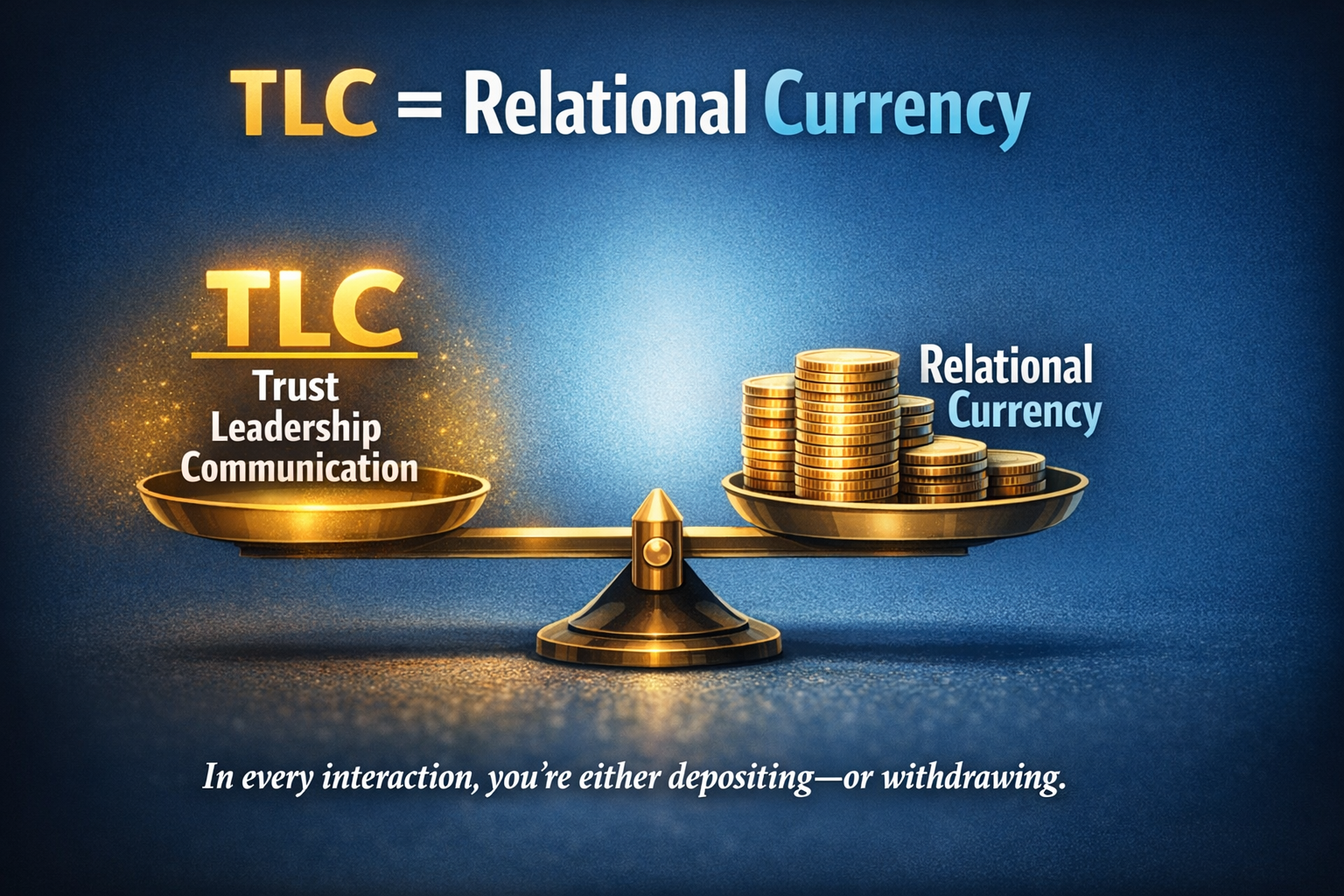 TLC = Relational Currency illustration graphic
