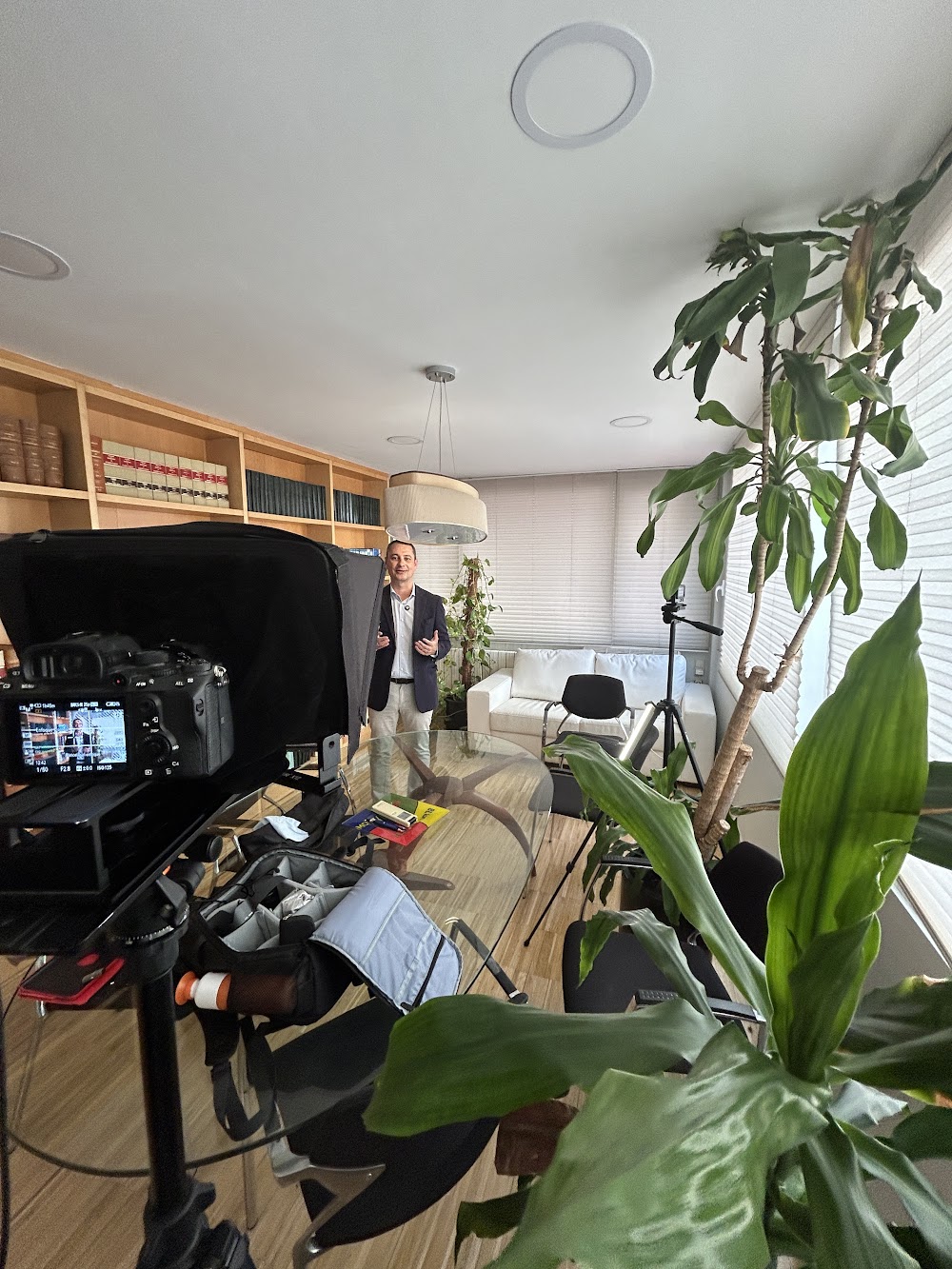 Grabando contenido dentro de un negocio