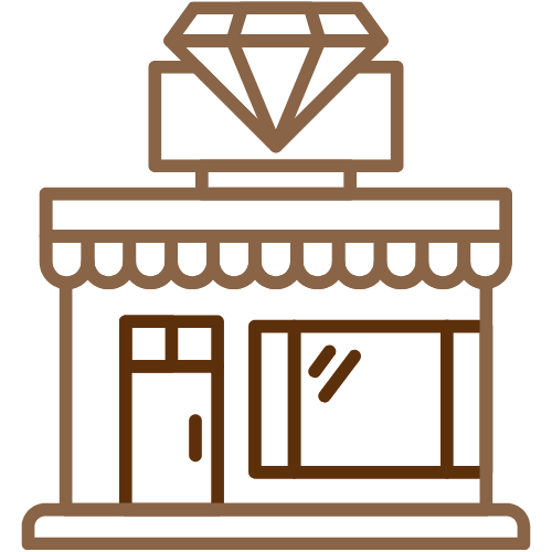 jewelry storefront icon jewelry storefront icon