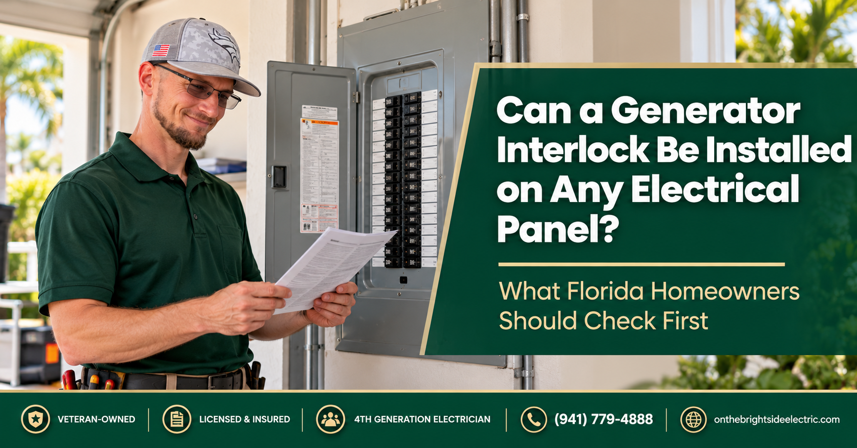 Can a Generator Interlock Be Installed on Any Electrical Panel? What Florida Homeowners Should Check First