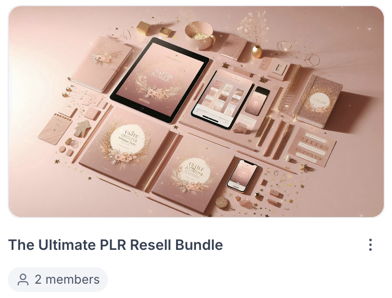 welcome members inside the PLR ultimate bundle