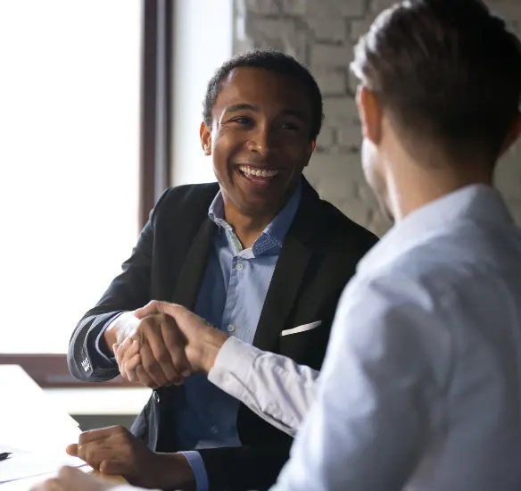 Agent speaking with clients