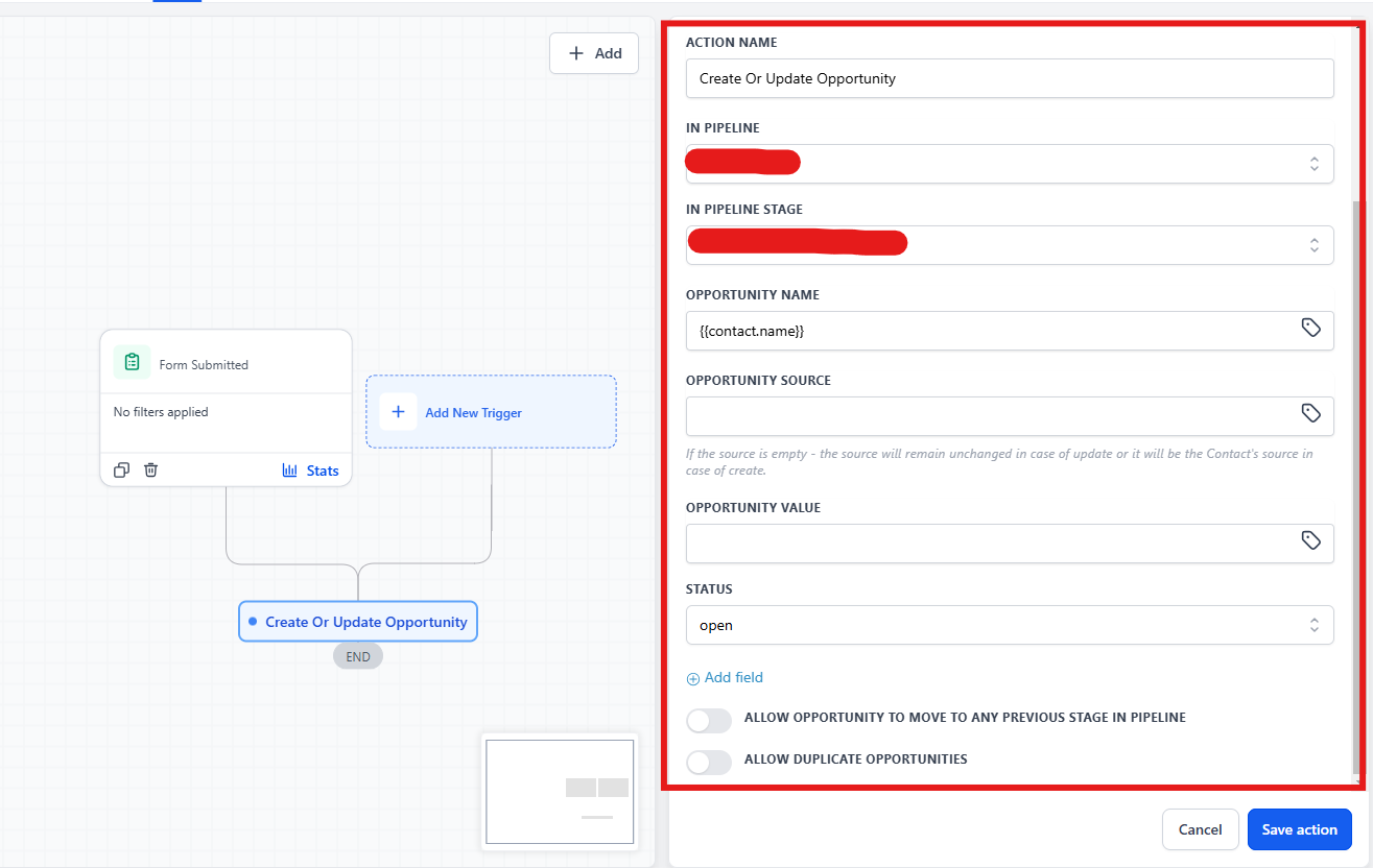 Configurar Pipeline y Stage en GoHighLevel