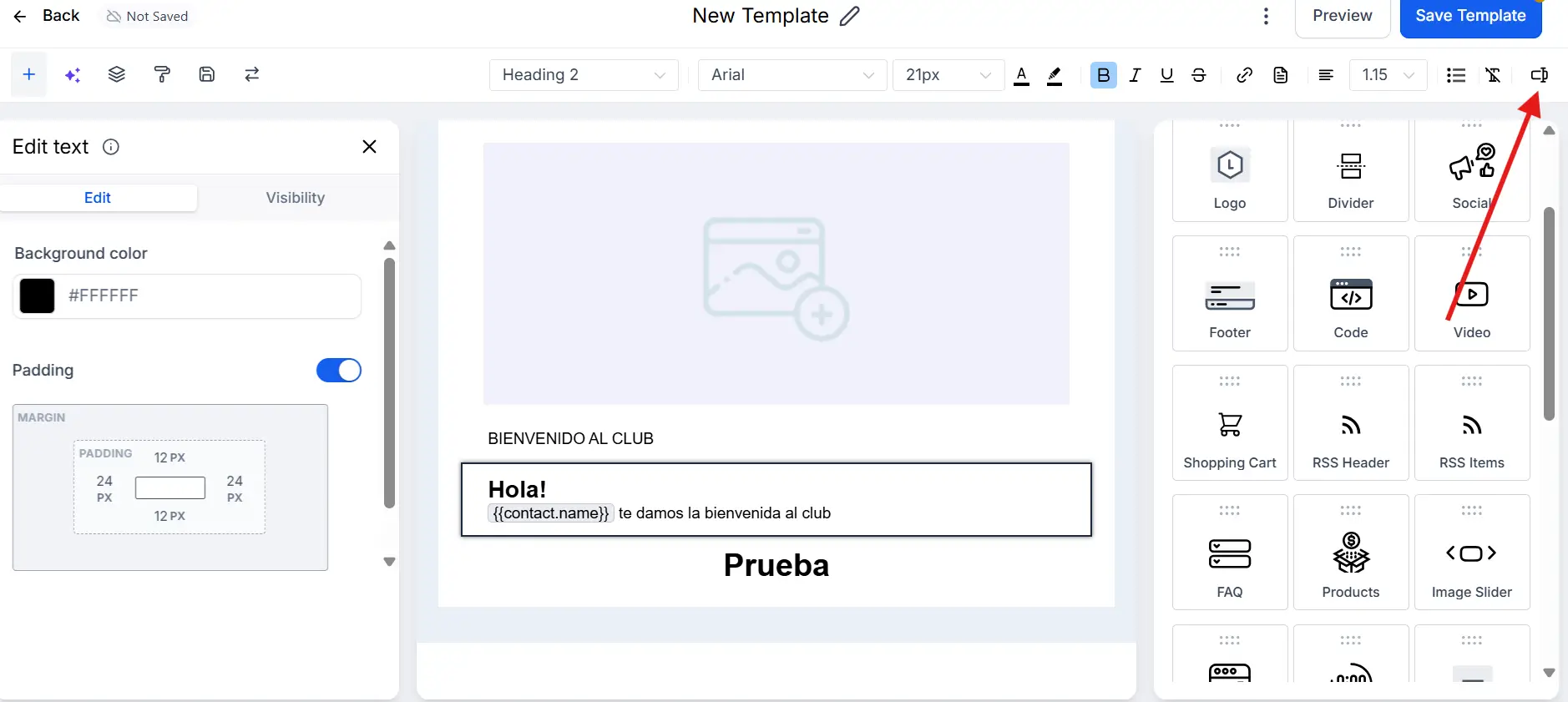 Insertar Custom Values en Email Builder GoHighLevel