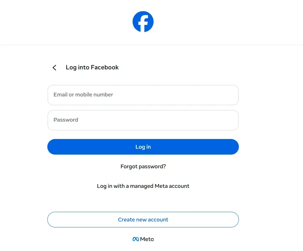 Ventana emergente de Facebook para iniciar sesión al integrar Facebook Page en GoHighLevel