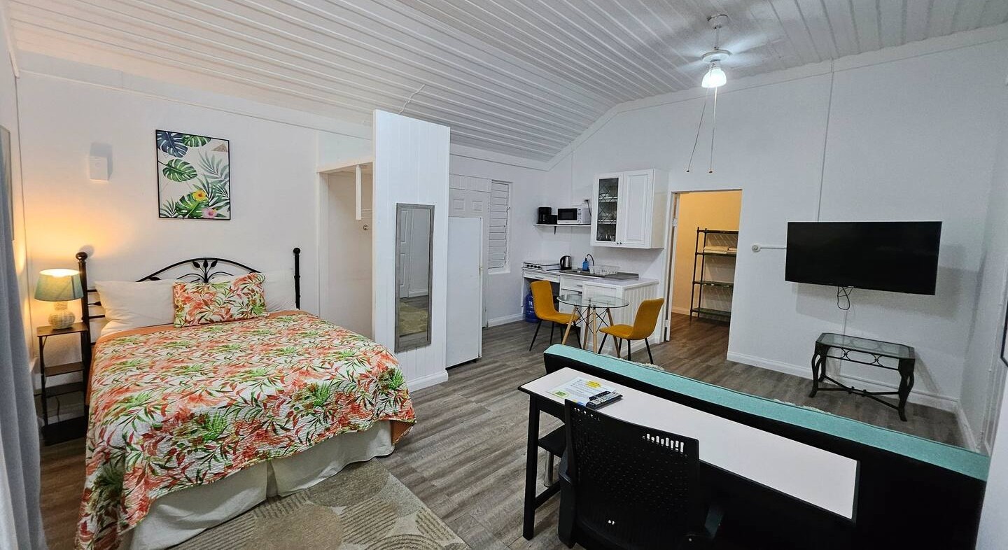Seashell Studio Living & Bedroom Area