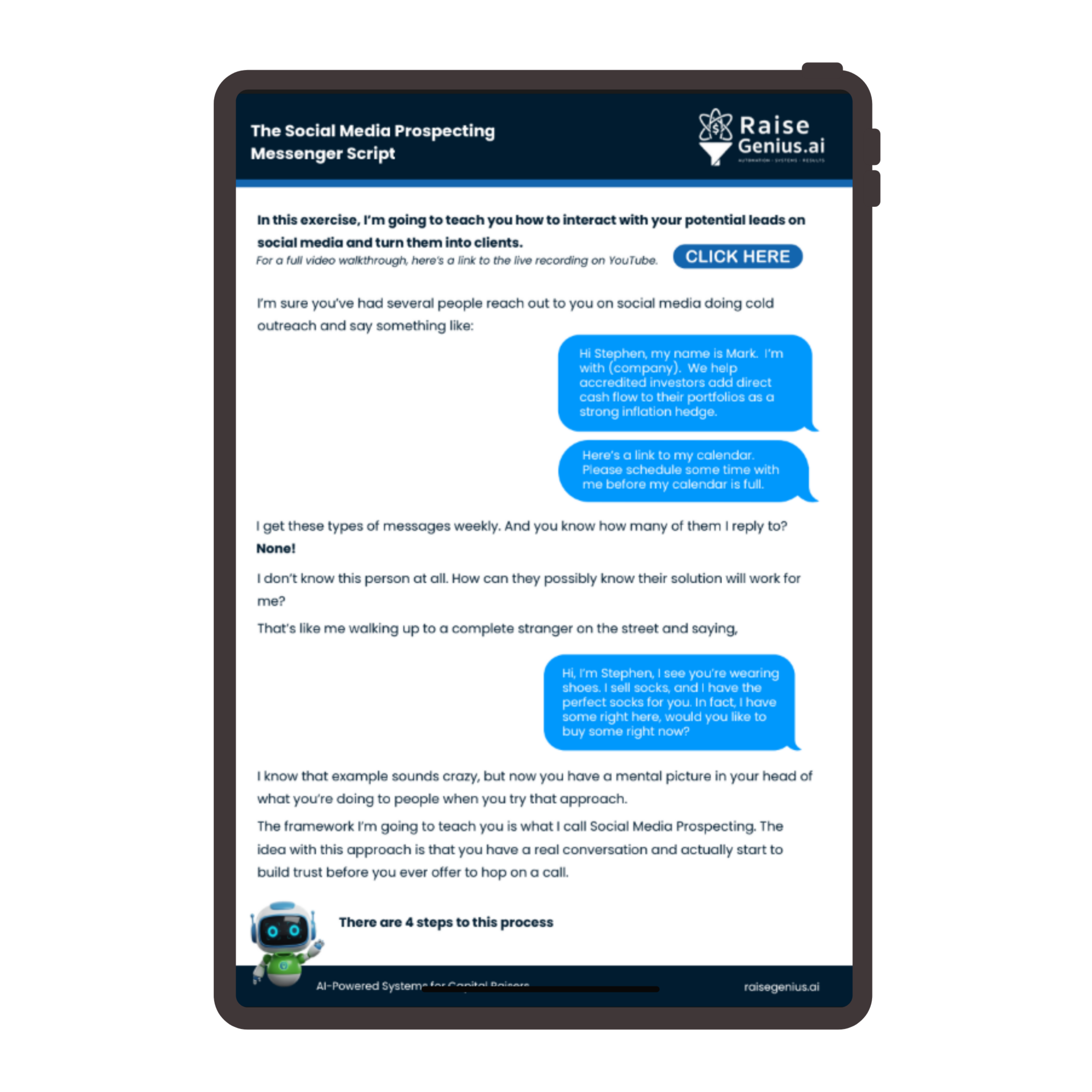 Social Media Prospecting Messenger Scripts preview
