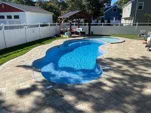 Vinyl liner pool install in South Jersey
