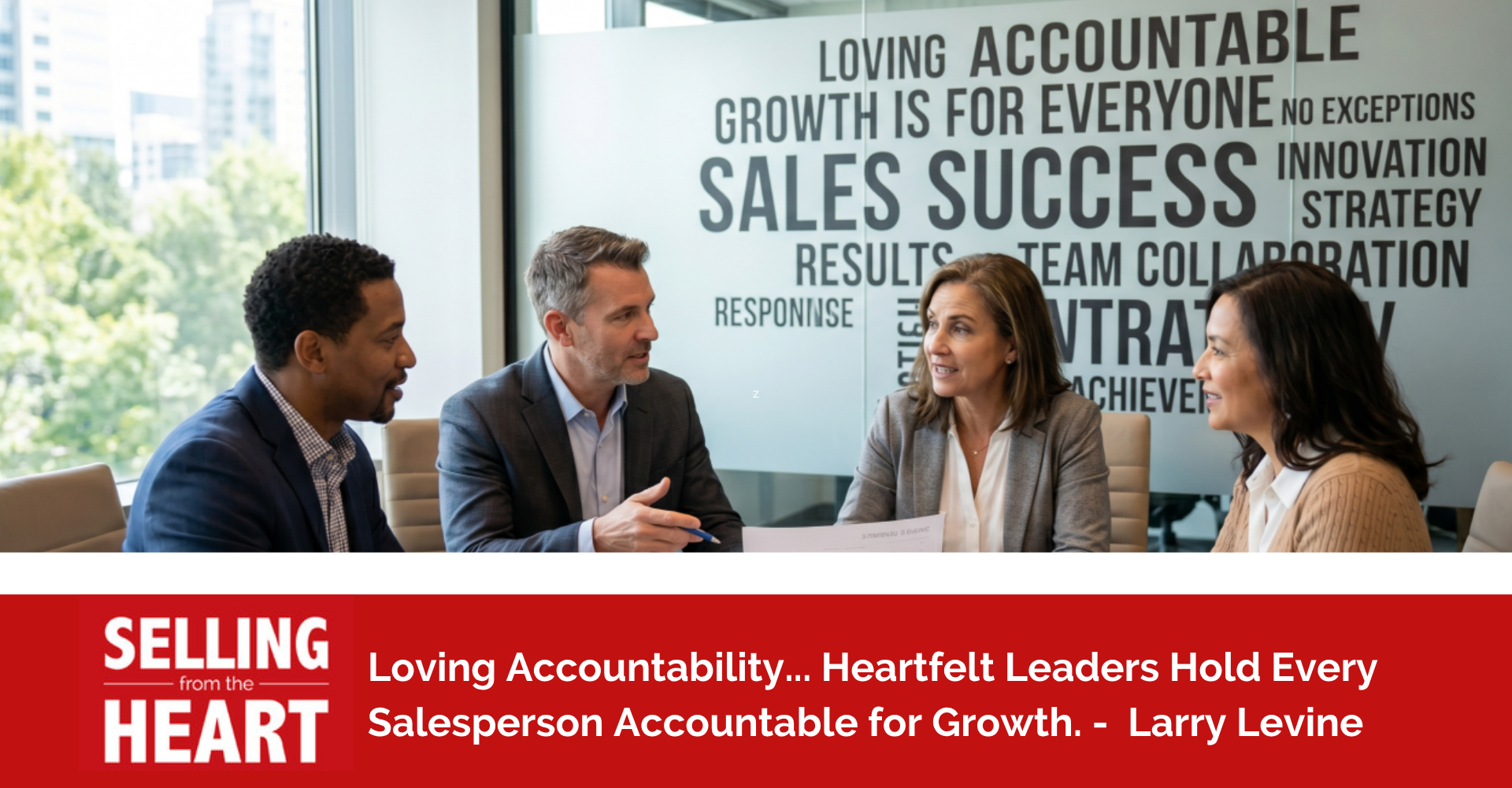 Loving Accountability... Heartfelt Leaders Hold Every Salesperson Accountable for Growth.