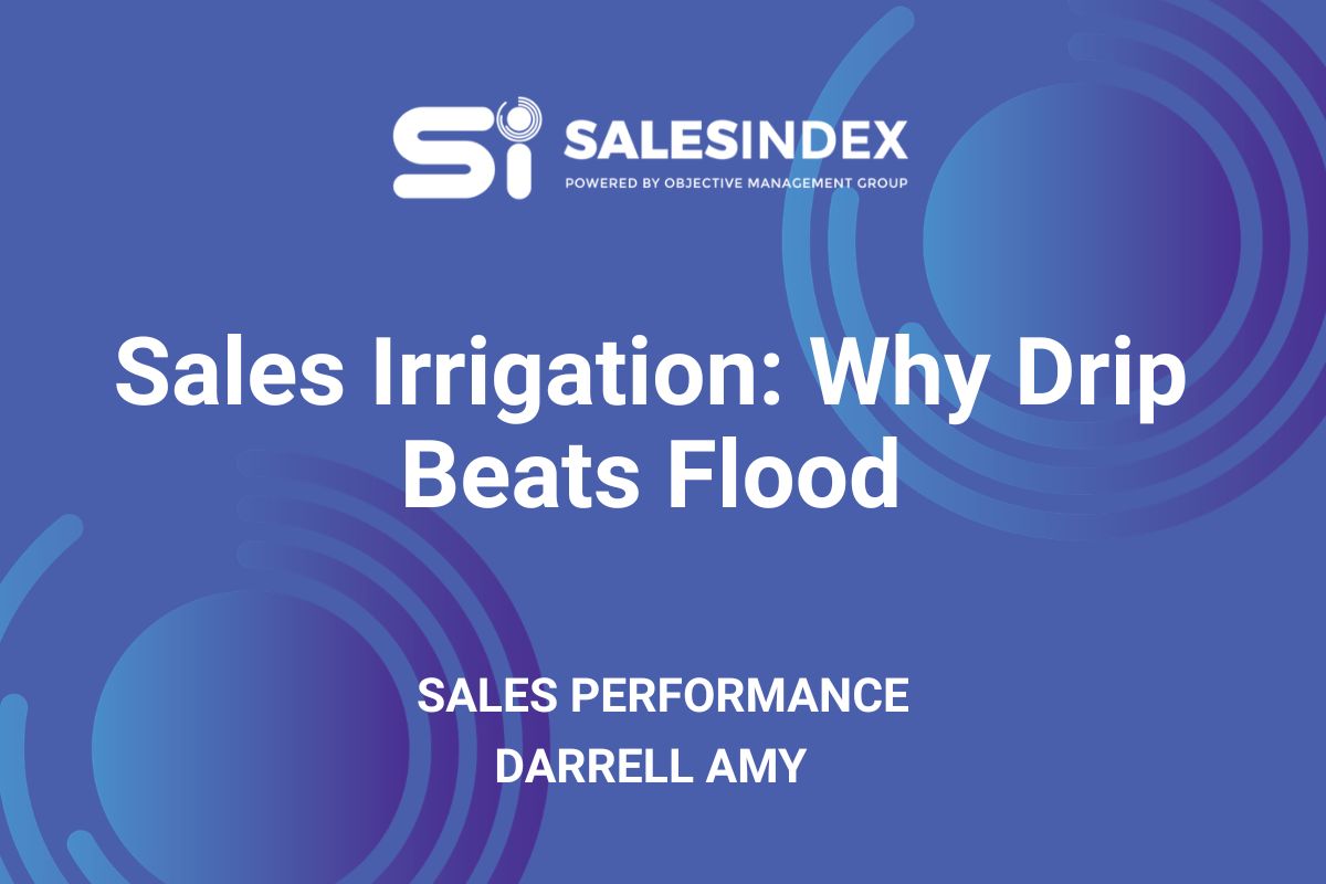 Sales Irrigation: Why Drip Beats Flood